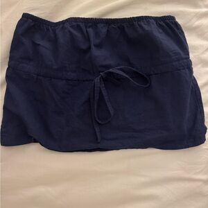 Edikted Dark Blue Skirt with Elastic Waist